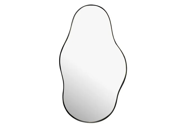 Spejl Wohnling Asymmetrisk metalramme oval 80 cm - Boligtilbehør - Spejle - Vægspejl