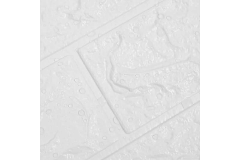 3D vægklistermærker med mursten selvklæbende 40 stk. hvid - Hvid - Fototapeter
