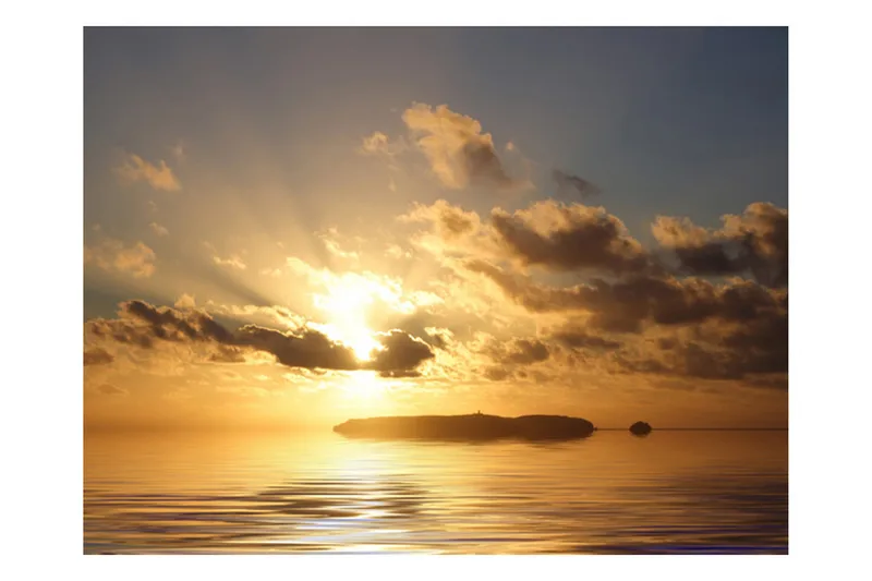 Fototapet Hav Solnedgang 350x270 - Artgeist sp. z o. o. - Boligtilbehør - Vægdekoration - Tapeter - Fototapeter