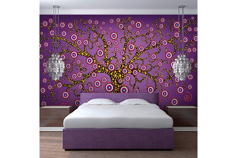 Canvastavle abstrakt træviolet 200x154, Artgeist sp. z o. o.