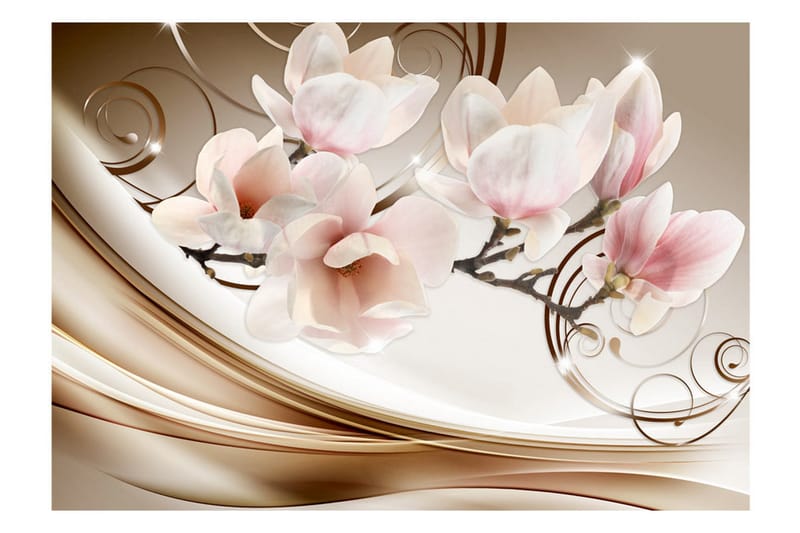 Canvastavle bølger af magnolia 200x140 - Artgeist sp. z o. o. - Boligtilbehør - Vægdekoration - Tapeter - Fototapeter
