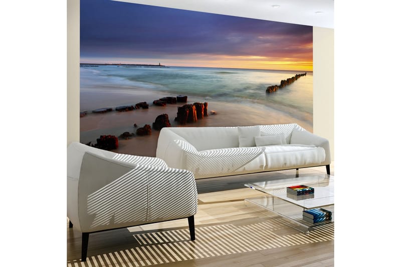 Canvastavle Beach Beach Sunrise 250x193, Artgeist sp. z o. o.