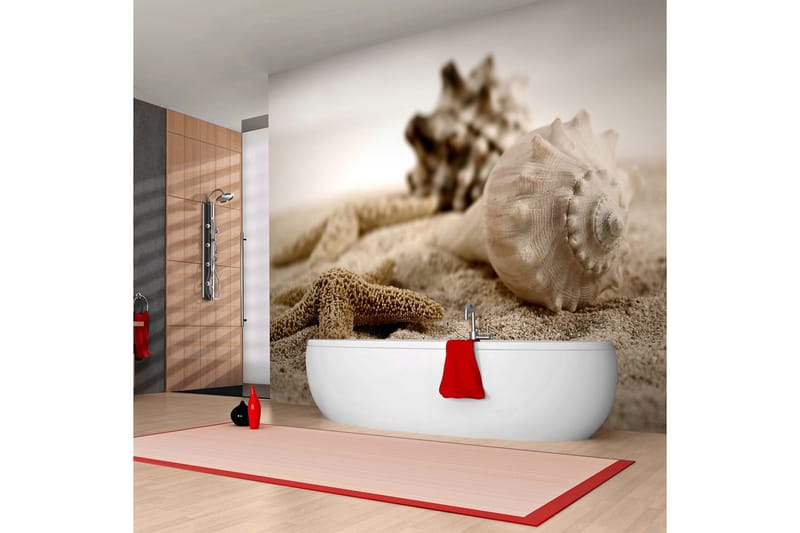 Canvastavle Beach og musling 200x154, Artgeist sp. z o. o.