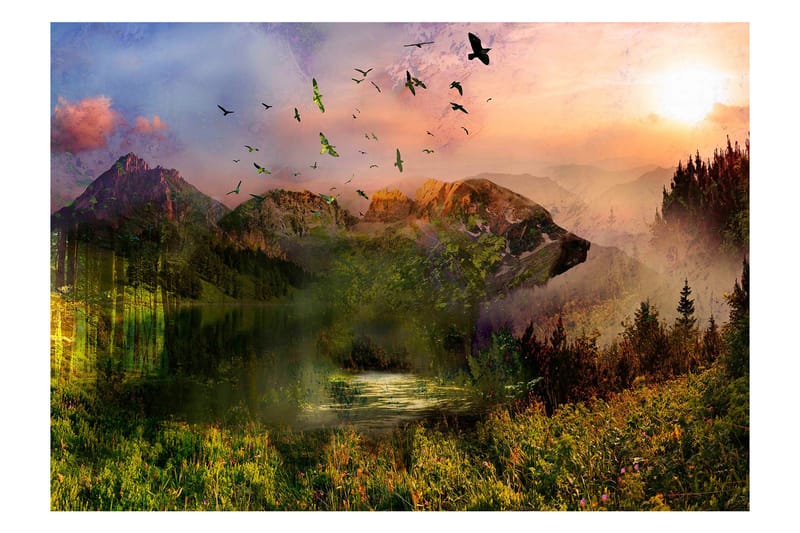 Canvastavle Bear in The Mountain 100x70, Artgeist sp. z o. o.