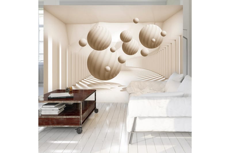 Canvastavle Beige kugler 250x175, Artgeist sp. z o. o.