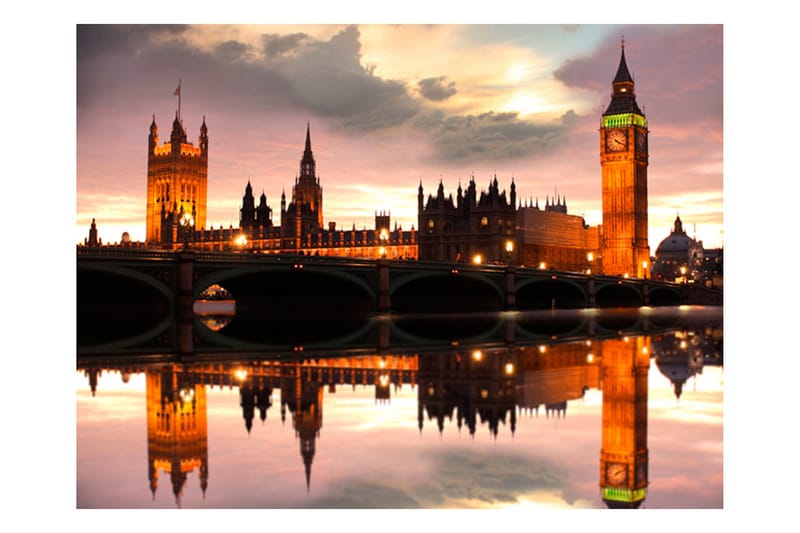 Canvastavle Big Ben Evening London 250x193 - Artgeist sp. z o. o. - Boligtilbehør - Vægdekoration - Tapeter - Fototapeter