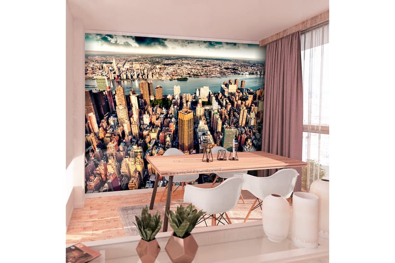 Canvastavle Bird's Eye View Of New York 150x105 - Artgeist sp. z o. o. - Boligtilbehør - Vægdekoration - Tapeter - Fototapeter