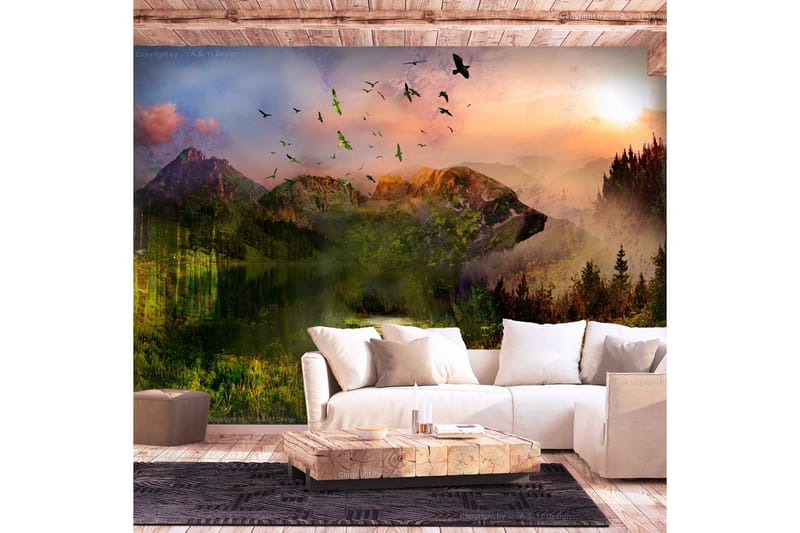 Canvastavle Björn i bjerget 350x245 - Artgeist sp. z o. o. - Boligtilbehør - Vægdekoration - Tapeter - Fototapeter