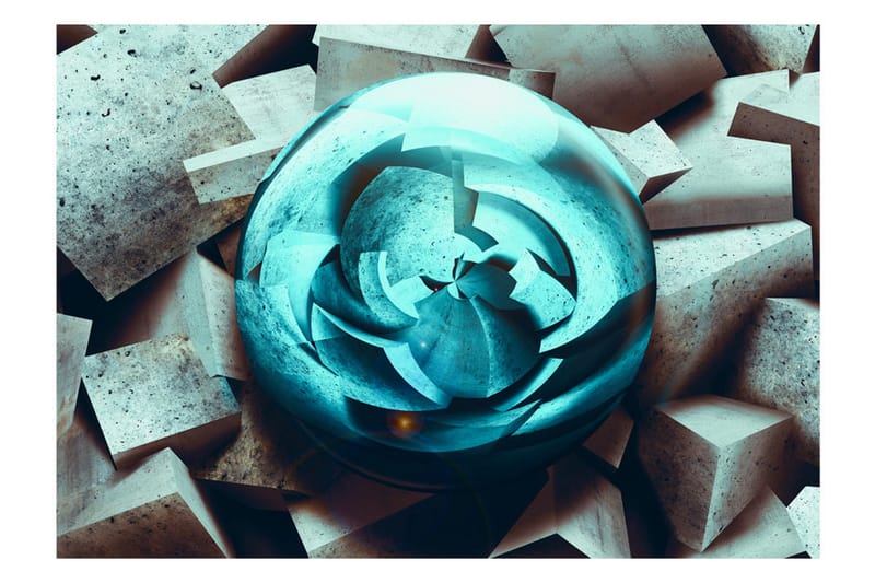 Canvastavle blå glød 100x70 - Artgeist sp. z o. o. - Boligtilbehør - Vægdekoration - Tapeter - Fototapeter