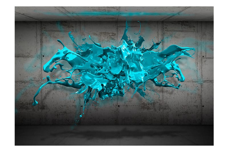 Canvastavle blå ink blot 250x175 - Artgeist sp. z o. o. - Boligtilbehør - Vægdekoration - Tapeter - Fototapeter