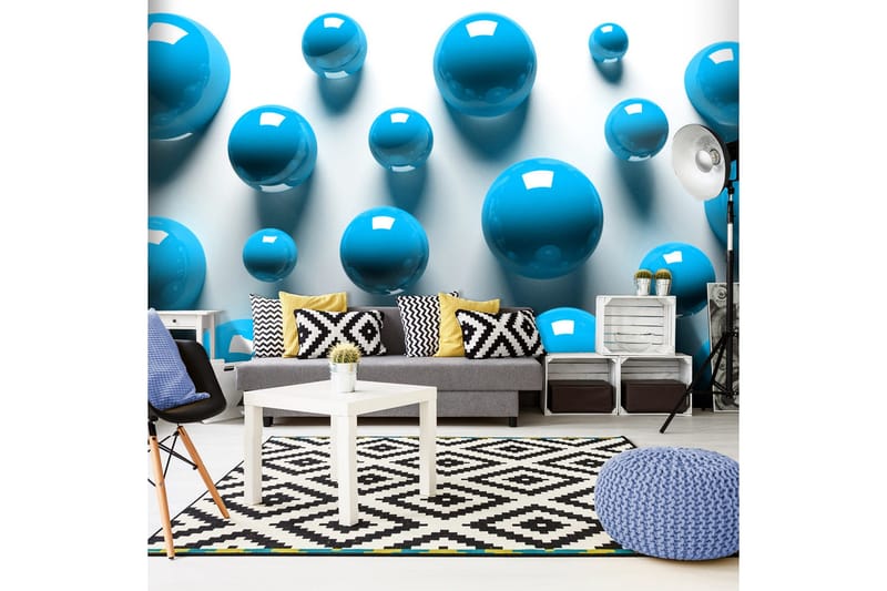 Canvastavle blå kugler 250x175, Artgeist sp. z o. o.