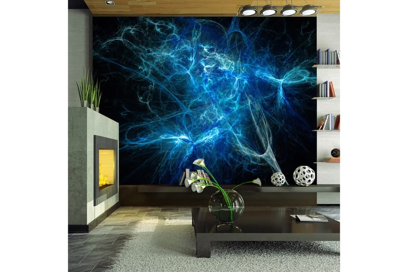 Canvastavle blå lyn 250x193, Artgeist sp. z o. o.
