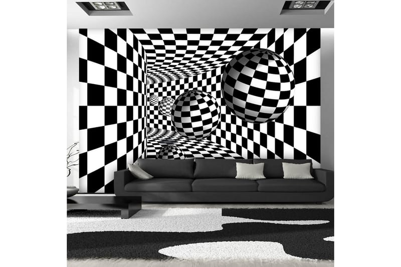 Canvastavle Black & White korridor 100x70 - Artgeist sp. z o. o. - Fototapeter