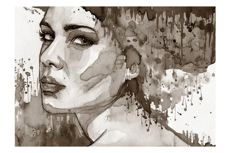 Canvastavle Black Lady 100x70 - Artgeist sp. z o. o. - Boligtilbehør - Vægdekoration - Tapeter - Fototapeter