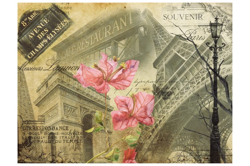 Canvastavle Bonjour Paris! 250x193 - Artgeist sp. z o. o. - Fototapeter