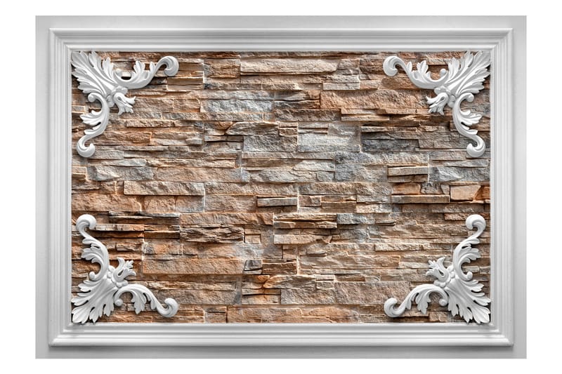 Canvastavle Brick In The Frame Brun 400x280, Artgeist sp. z o. o.