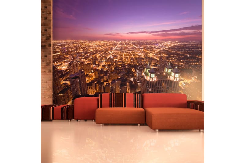 Canvastavle Chicago By Night 250x193 - Artgeist sp. z o. o. - Boligtilbehør - Vægdekoration - Tapeter - Fototapeter