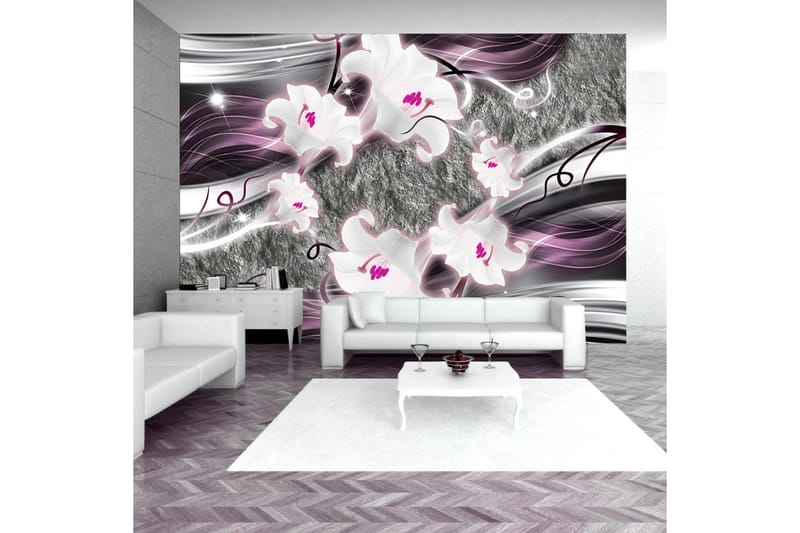 Canvastavle Dance Of Charmed Lilies 100x70 - Artgeist sp. z o. o. - Boligtilbehør - Vægdekoration - Tapeter - Fototapeter