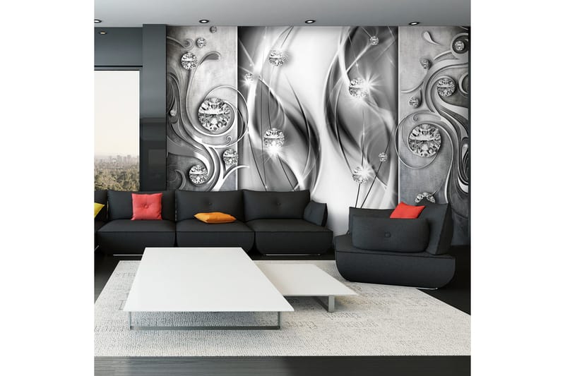 Canvastavle diamanter i sølv 150x105, Artgeist sp. z o. o.