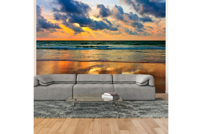 Canvastavle farverig Sunset Over the Sea 200x154 - Artgeist sp. z o. o. - Fototapeter
