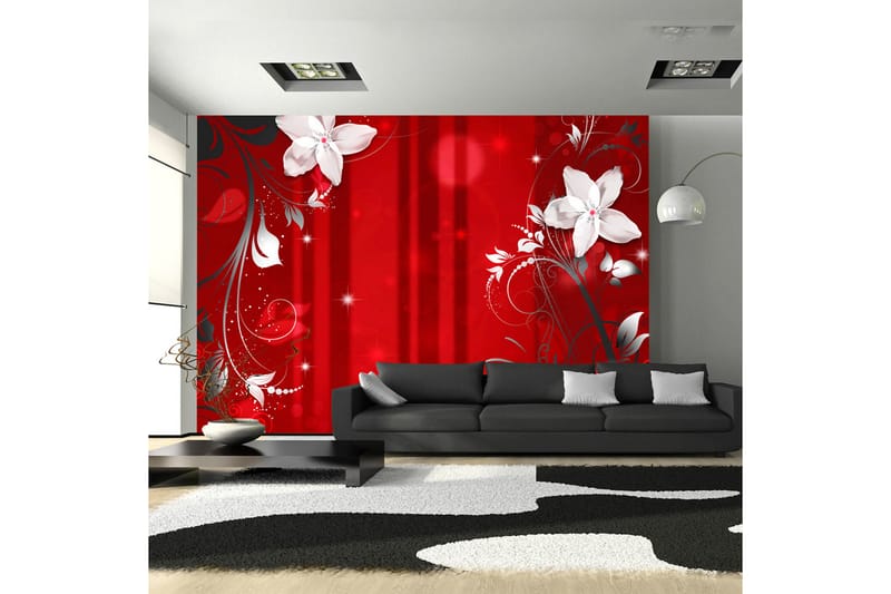 Canvastavle Flowering Scarlet 150x105 - Artgeist sp. z o. o. - Fototapeter