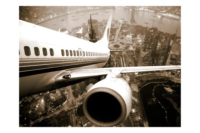 Canvastavle Fly flylift fra by 200x154 - Artgeist sp. z o. o. - Boligtilbehør - Vægdekoration - Tapeter - Fototapeter