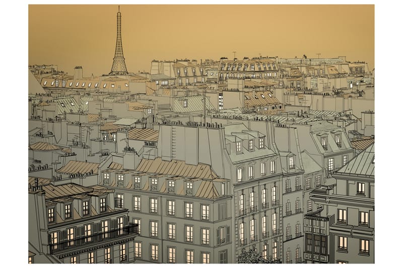 Canvastavle Good Night Paris! 250x193 - Artgeist sp. z o. o. - Fototapeter