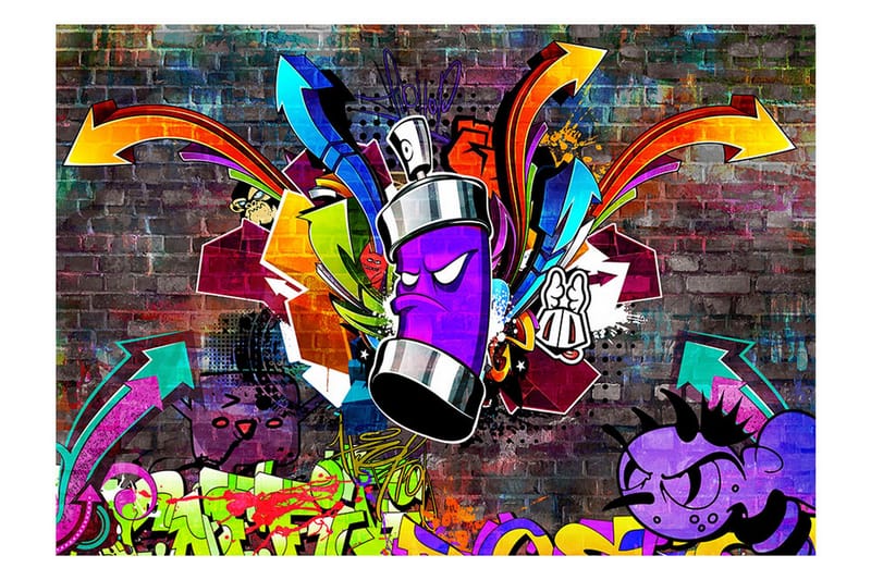 Canvastavle Graffiti Colourful Attack 100x70, Artgeist sp. z o. o.