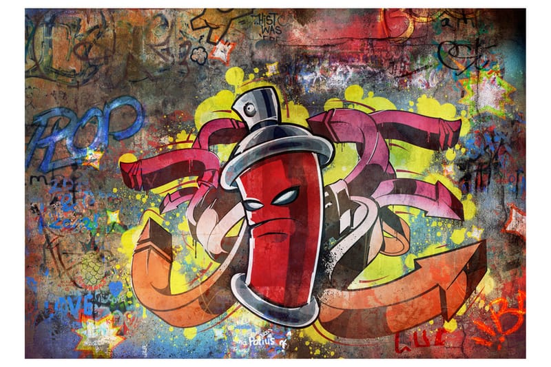 Canvastavle Graffiti Monster 200x140 - Artgeist sp. z o. o. - Boligtilbehør - Vægdekoration - Tapeter - Fototapeter
