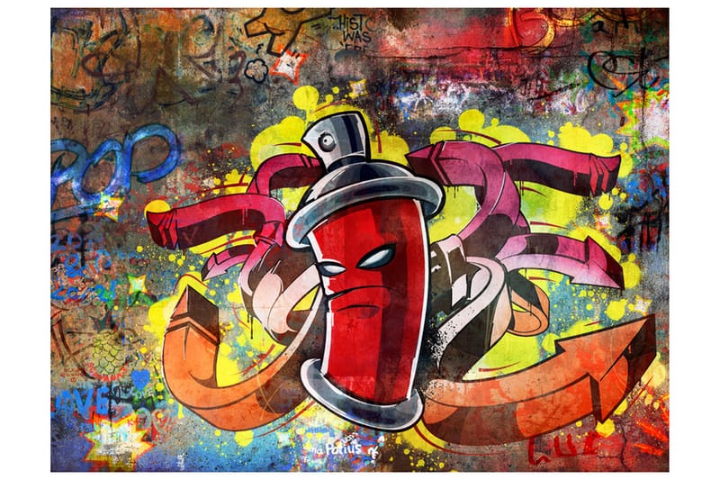Canvastavle Graffiti Monster 200x154 - Artgeist sp. z o. o. - Fototapeter