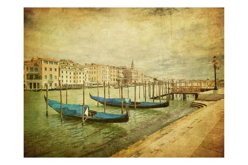Canvastavle Grand Canal Venedig Vintage 250x193 - Artgeist sp. z o. o. - Boligtilbehør - Vægdekoration - Tapeter - Fototapeter