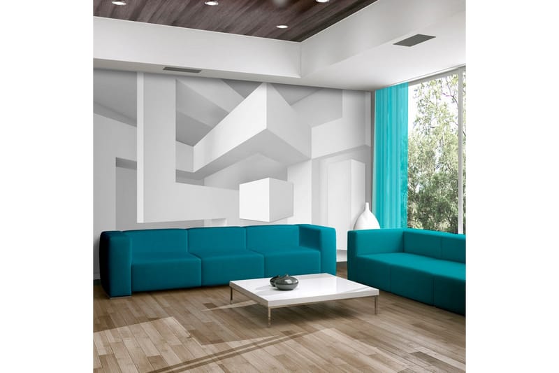 Canvastavle hvid geometri 100x70, Artgeist sp. z o. o.