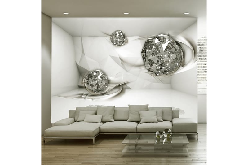 Canvastavle hvid Topazes 100x70, Artgeist sp. z o. o.