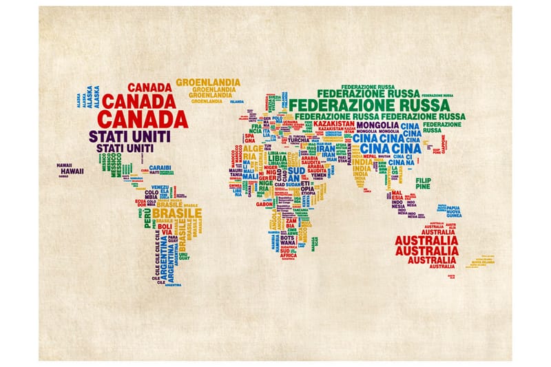 Canvastavle kort italiensk 250x193, Artgeist sp. z o. o.