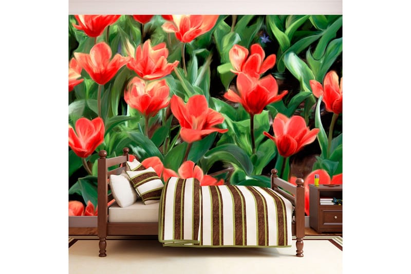 Canvastavle malede blomster 200x154, Artgeist sp. z o. o.