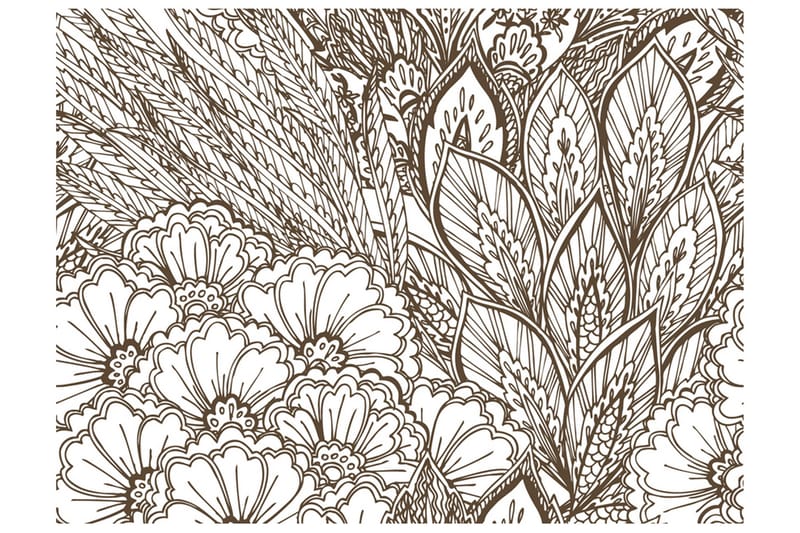 Canvastavle Meadow Black And White 250x193, Artgeist sp. z o. o.