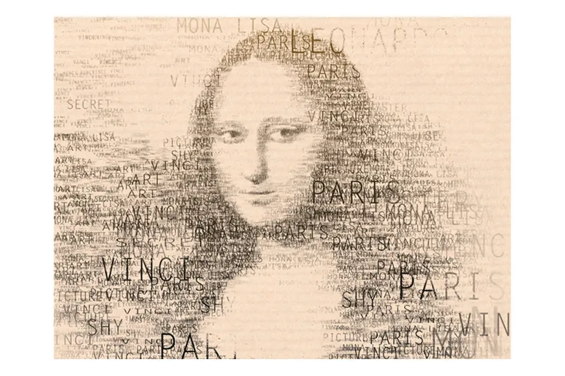 Canvastavle Mona Lisa tanke 200x154, Artgeist sp. z o. o.
