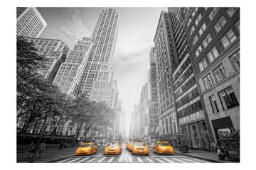 Canvastavle New York Gul taxier 150x105 - Artgeist sp. z o. o. - Boligtilbehør - Vægdekoration - Tapeter - Fototapeter