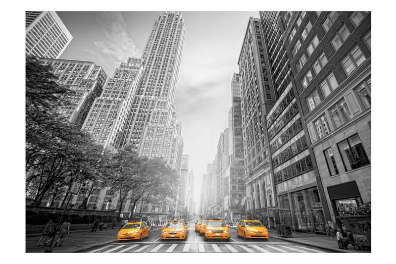 Canvastavle New York Gul taxier 150x105 - Artgeist sp. z o. o. - Boligtilbehør - Vægdekoration - Tapeter - Fototapeter