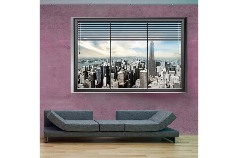 Canvastavle New York Window II 100x70, Artgeist sp. z o. o.