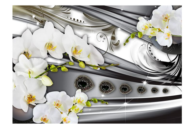 Canvastavle orkideer & smykker 100x70 - Artgeist sp. z o. o. - Fototapeter
