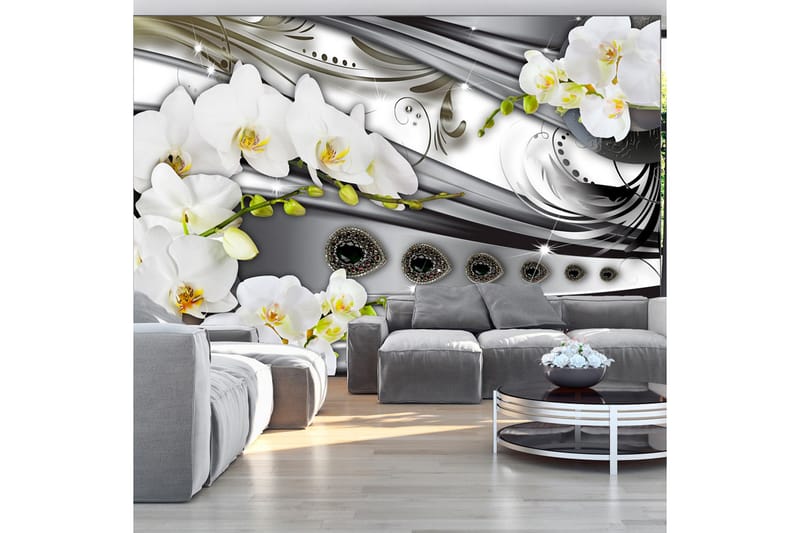 Canvastavle orkideer & smykker 100x70 - Artgeist sp. z o. o. - Fototapeter