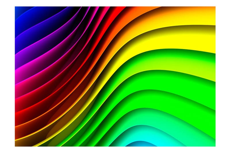Canvastavle Rainbow Waves 100x70 - Artgeist sp. z o. o. - Boligtilbehør - Vægdekoration - Tapeter - Fototapeter