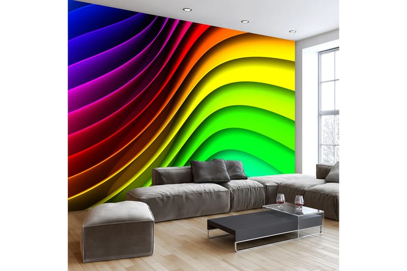 Canvastavle Rainbow Waves 250x175, Artgeist sp. z o. o.