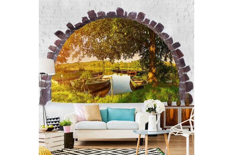 Canvastavle Sommer Sø 150x105, Artgeist sp. z o. o.