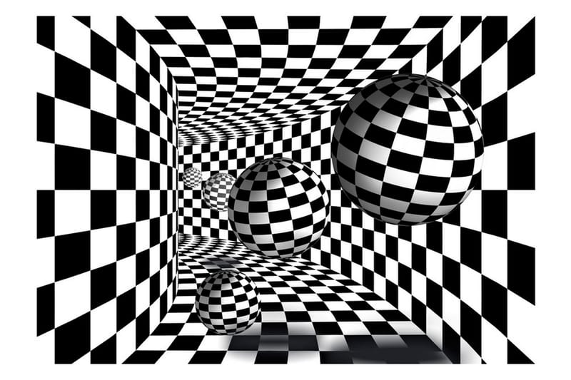 Canvastavle sort & hvid korridor 200x140 - Artgeist sp. z o. o. - Boligtilbehør - Vægdekoration - Tapeter - Fototapeter