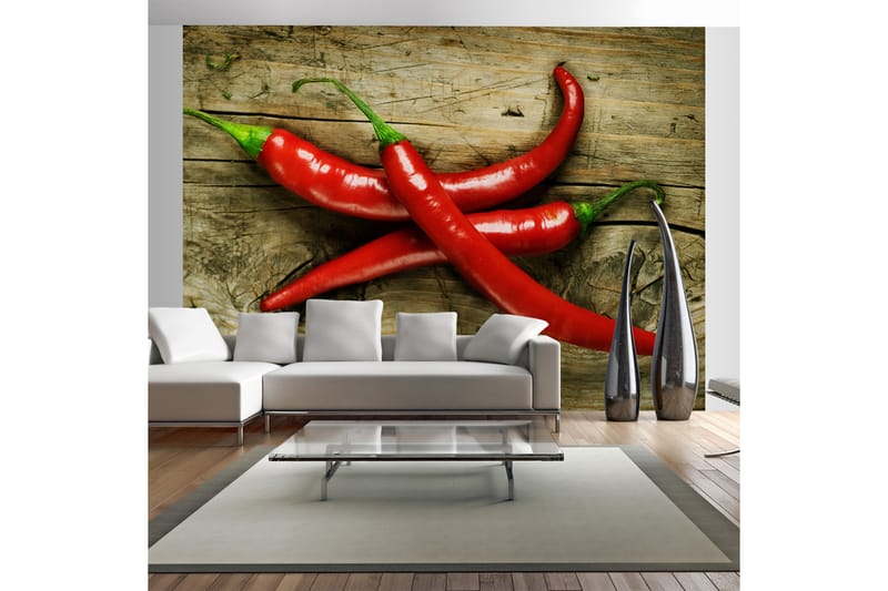 Canvastavle Spicy Chili Peppers 200x154 - Artgeist sp. z o. o. - Fototapeter