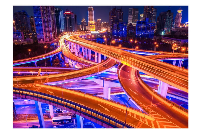 Canvastavle Spiderweb Of Roads 150x105 - Artgeist sp. z o. o. - Boligtilbehør - Vægdekoration - Tapeter - Fototapeter