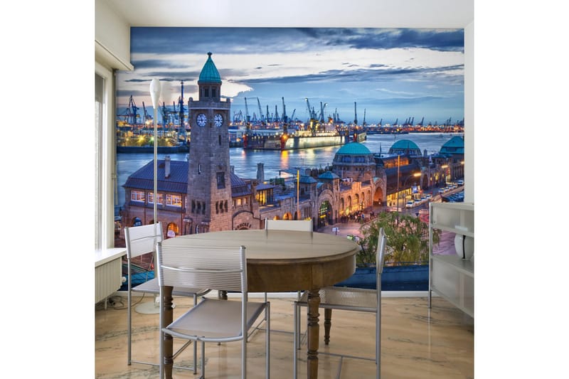 Canvastavle St. Pauli Landing Stages 200x154, Artgeist sp. z o. o.