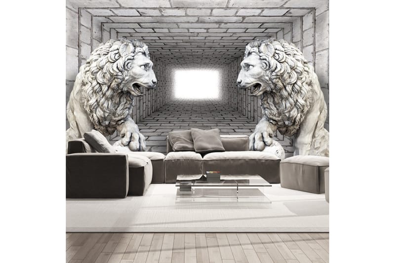Canvastavle Stone Lion 100x70 - Artgeist sp. z o. o. - Fototapeter